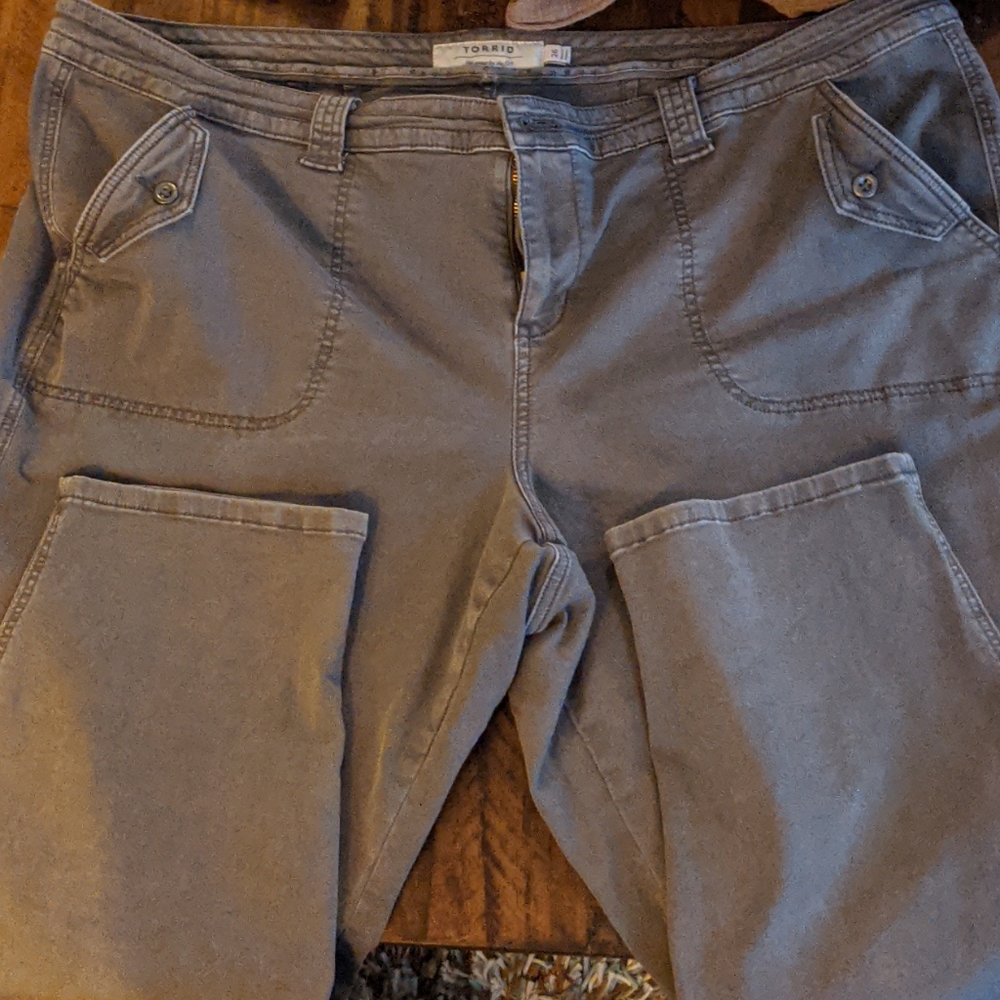 Torrid 26 Gray Military Ankle Pant